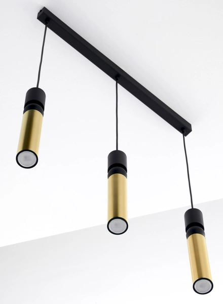 Nowoczesna Lampa wisząca ALAS wys. 120cm 3xG10 14W IP20 | Złoty