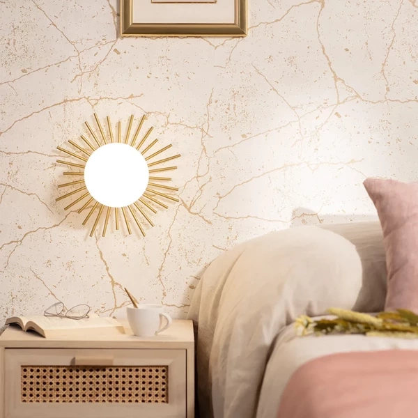 Kinkiet Złoty Kula Mleczna E27 Abruzzo Vittoria 30cm