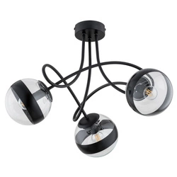 Lampa sufitowa ALFA KARO CZARNA 3xE14 58cm | 62468