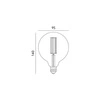 Żarówka filament spiral LED G95 4W E27 barwa ciepła 2700K