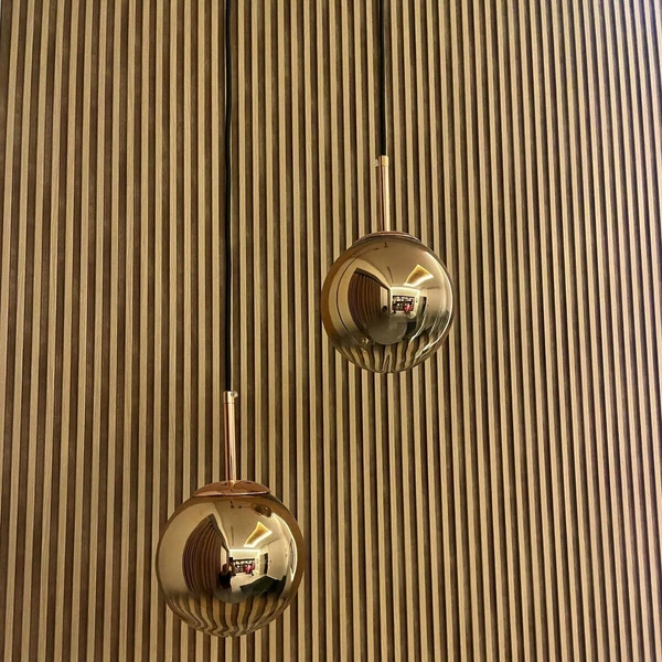 Lampa wisząca PALLA, mała, złota, 1x40W E14