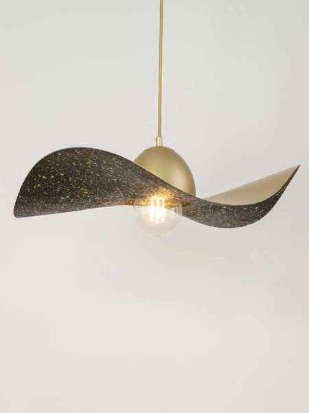 Designerska lampa wisząca KAPELLO M E27 60W śr. 55cm | złoty czarny