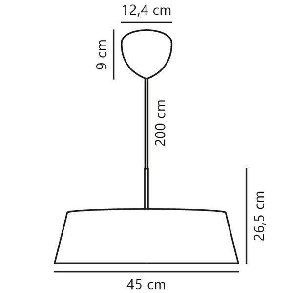 Lampa wisząca CLASI E14 15W Metal | Czarny