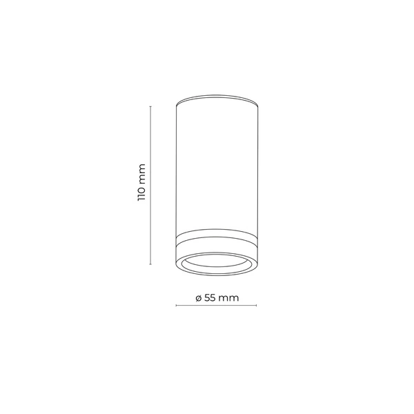 JET BLACK DOWNLIGHT 1* GU10 6918