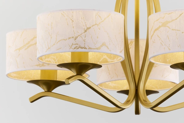 Klasyczny Żyrandol KASZMIR wys. 58cm 5xE27 15W IP20 | złoty połysk