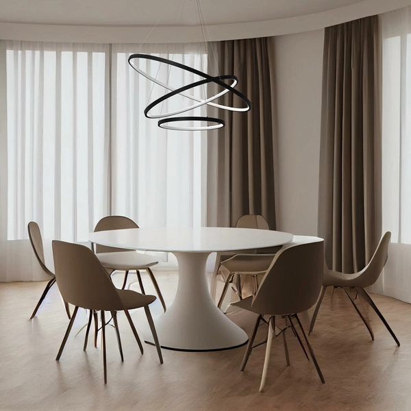 Lampa wisząca ROTONDA, czarna, 93W LED, barwa neutralna 4000K, ML7945