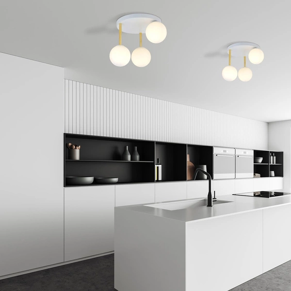 Lampa sufitowa Emibig DOLCE 3 WH OPAL 1261/3