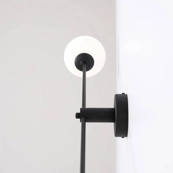 Aldex Kinkiet OHIO 2, 1081D1, czarny z białymi kloszami, 2x40W E14