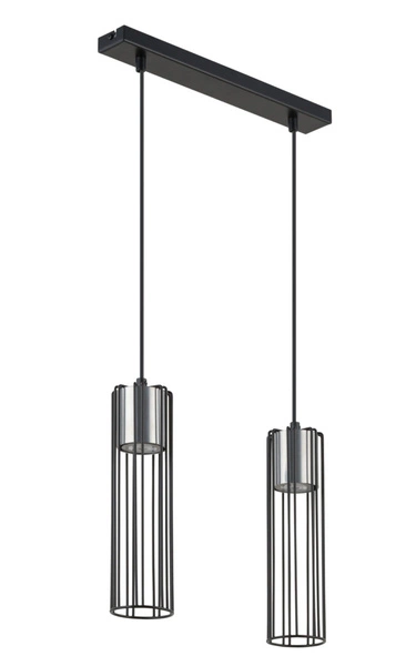 Lampa Sigma FOBIA 2 lampa wisząca prosty czarny/srebrny 33451