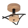 Lampa Sufitowa Linra 3xE27 Max.40W Dąb Olejowany/Czarny Metal 183989