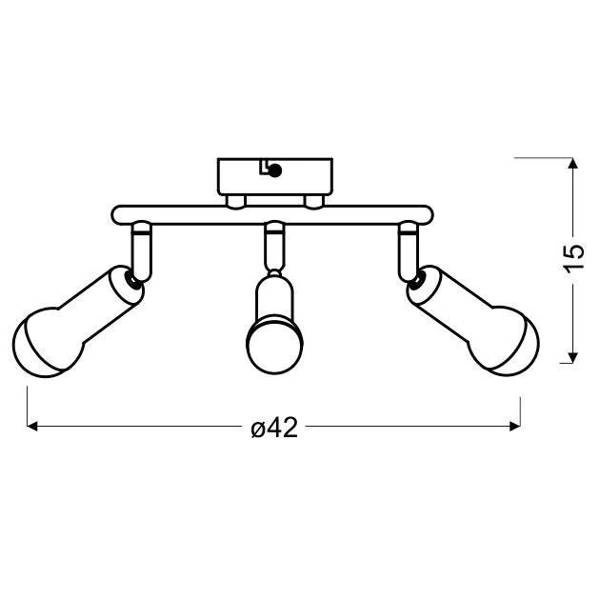 ARC LAMPA SUFITOWA SPIRALA 3X40W E14 SATYNA NIKIEL