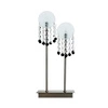 Lampa stołowa/nocna podwójna LUXOR 42-02801 nikiel mat 2x20W G4 (żarówki w komplecie)