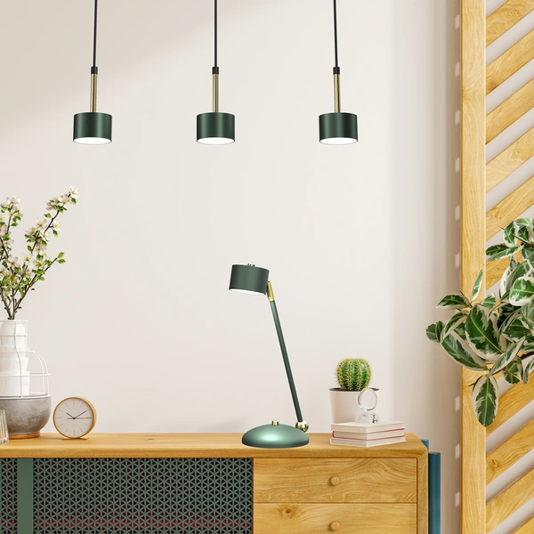 Lampka biurkowa ARENA, MLP7770, zielony/złoty, 1x11W GX53