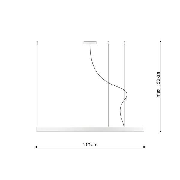 Nowoczesna lampa wisząca RIO 110 LED 70W barwa neutralna 4000K TH.112