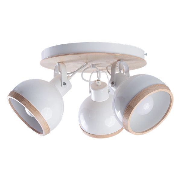 Lampa sufitowa nowoczesna plafon kula OVAL III biały śr. 35cm