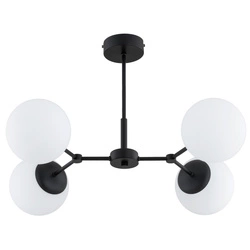 Lampa sufitowa ALFA FOTON CZARNA & BIAŁA 4xE14 60cm | 63343