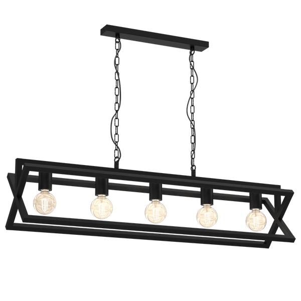 Lampa wisząca ARNOLD, MLP8564, czarna, 5x60W E27