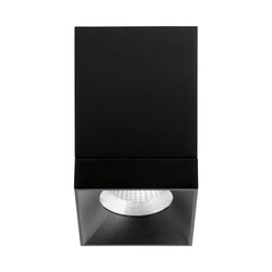 Oprawa sufitowa spot tuba BASARO SQ 8,9W ciepła 3000K czarny szer. 7,7cm IP65