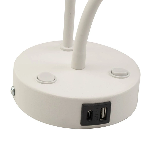 MAJA WHITE KINKIET + USB 10204