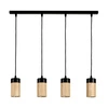 Lampa wisząca Annick w zestawie Kabel 4xLED GU10 5W Dąb olejowany/Czarny metal/Czarny silikonowy oplot 1419404