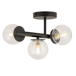 Lampa Sigma AVOLA plafon 3 czarny/transaparentny 40794
