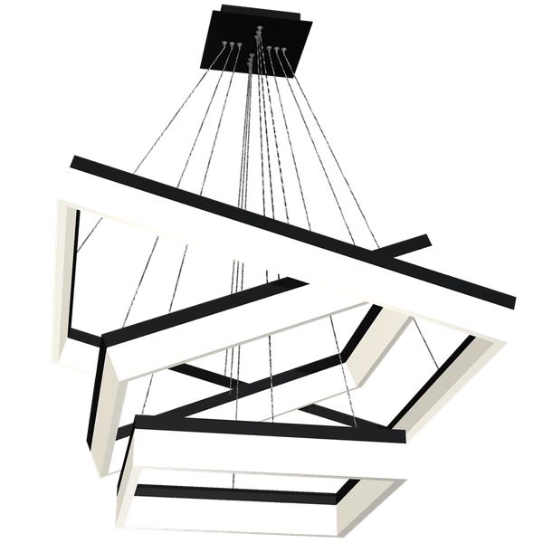 Lampa wisząca kwadraty NERO LED 81,5cm
