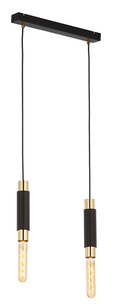 Nowoczesna Lampa wisząca LILE wys. 29-60cm 2xE27 15W IP20 | Złoty