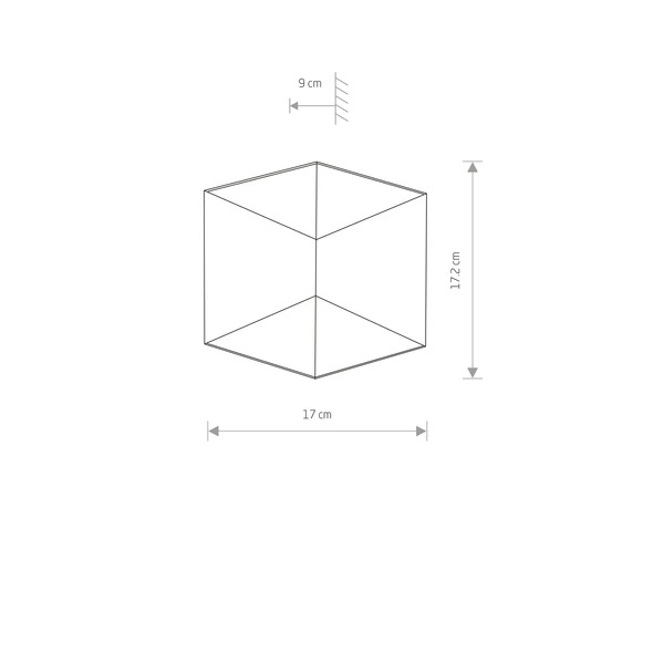 Kinkiet TRIANGLES LED zewnętrzny IP54 3000K łazienka | czarny złoty 8141