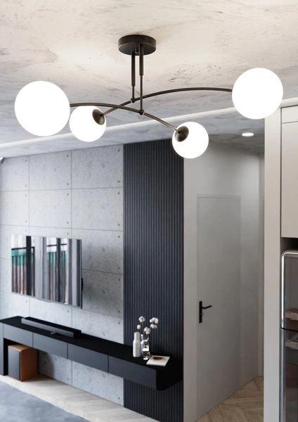 Lampa sufitowa Emibig PREGOS 4 Czarny 670/4