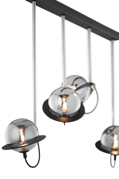 Nowoczesna Lampa wisząca PLANET wys. 60cm 4xG9 14W IP20 | Czarny