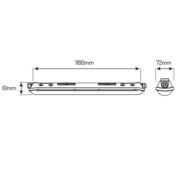 Oprawa hermetyczna PRIME LINKER 40W 6000lm 4000K IP65 | 118cm