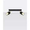 Lampa sufitowa (spot) NERO 2, SL.1070, czarny/złoty, 2x40W GU10