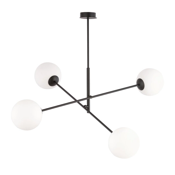 Lampa sufitowa Emibig LINEAR 4 Czarny/OPAL 1169/4