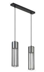 Lampa Sigma FOBIA 2 lampa wisząca prosty czarny/srebrny 33451