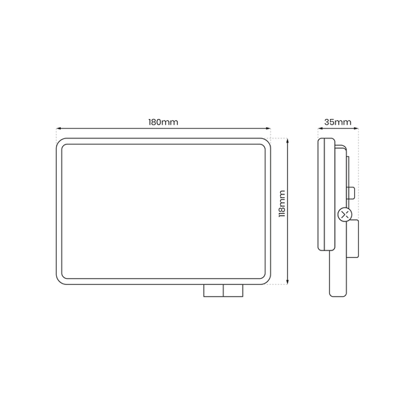 Naświetlacz LED 50W, 5000lm, 5000K, EKN9016