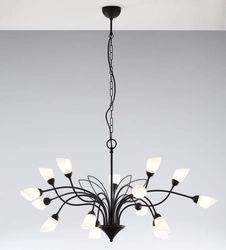 Klasyczny Żyrandol GLORIOSA wys. 165cm 15xG9 14W IP20 | czarny mat