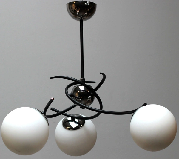 Futurystyczna lampa wisząca VIRAL 3x E14 wys. 56cm | czarny