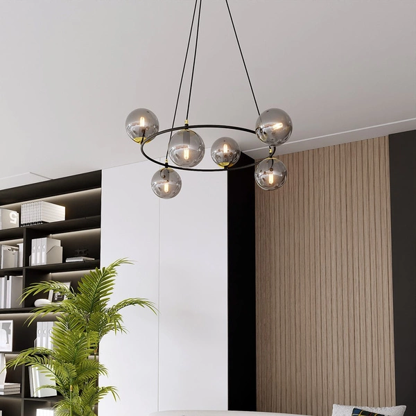 Lampa wisząca Emibig AZURA 6 BL GRAFIT 1294/6