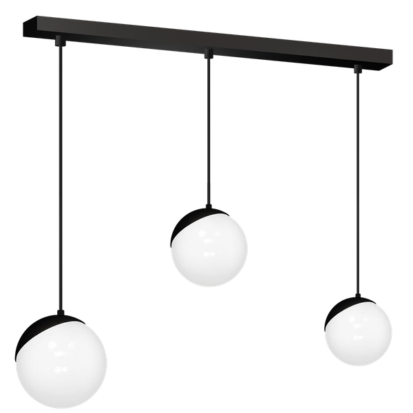Lampa wisząca SFERA, MLP7237, czarny/biały, 3x40W E14