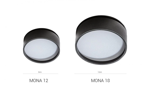 MONA SPOT 18W 3000K BK