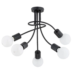 Lampa sufitowa nowoczesna PLENA V czarny śr. 44cm