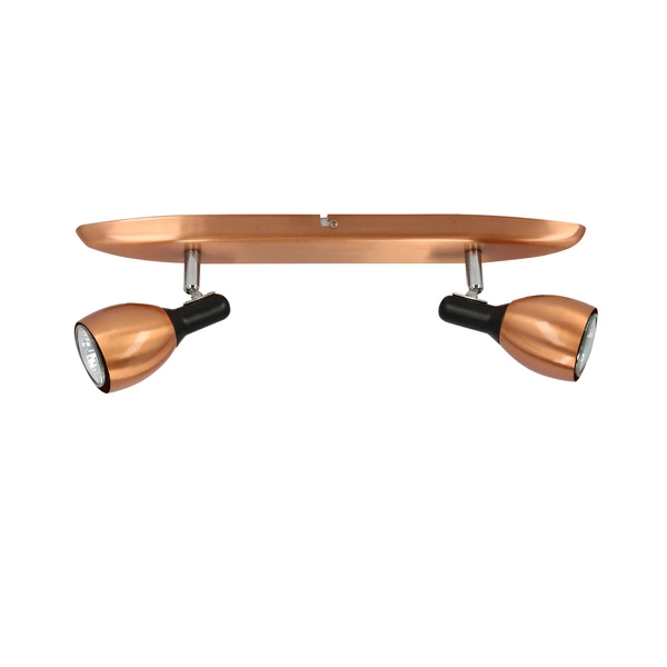 Lampa sufitowa/ścienna CROSS listwa 92-32775 miedziana 2xGU10