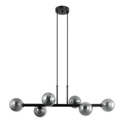 Lampa wisząca OLBIA dł. 92cm 6xG9 | czarny