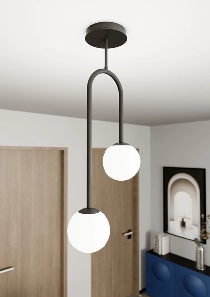 Lampa sufitowa Emibig ATRIA 2 BL OPAL 1383/2