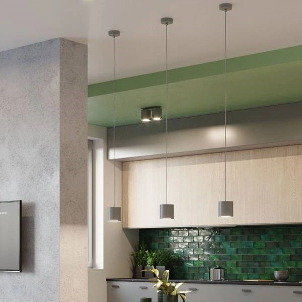 Lampa wisząca Sollux ORBIS 1 aluminium szary 12W LED, SL.0052