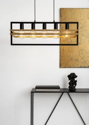 Lampa Sigma MERCI 5 lampa wisząca czarny złoty 32395
