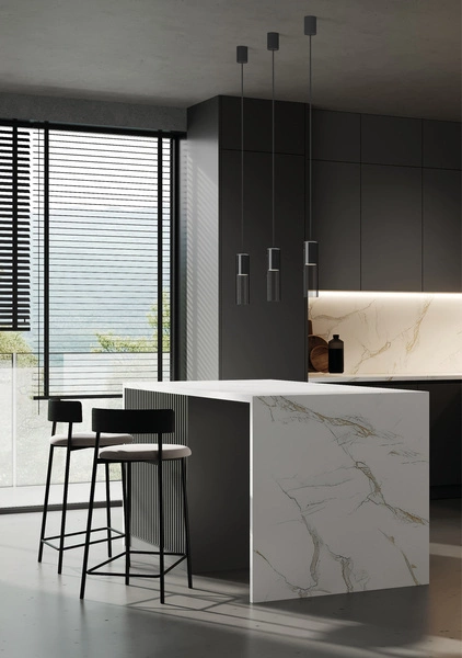 Lampa wisząca CYLINDER BLACK M wys. klosza 25cm GU10 | czarny 7865