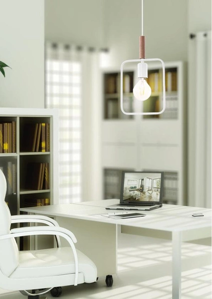 Lampa wisząca FRAME 31-73563 biała 1x60W E27