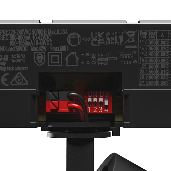PAVA 2 NA SZYNOPRZEWÓD 3F 19-42W NW 230V 20-45ST IP20 RA90 CZARNY 5 LAT GW. Z REG. MOCY