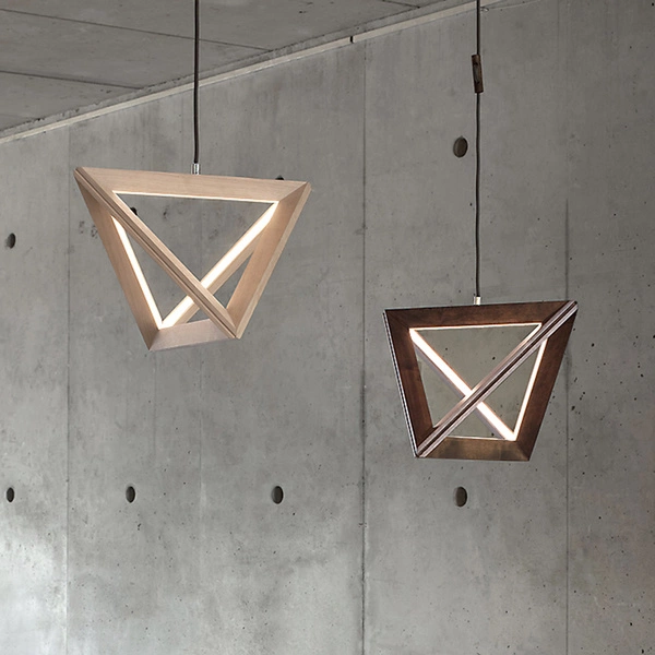 Lampa Wisząca Trigonon 1xLED 24V Zintegrowana 2500lm 3000K 27W Dąb Olejowany/Antracyt Tkanina Kabel 1209174